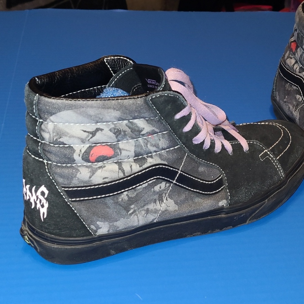 Vans Sk8-Hi 'Midnight Shift Black Skull' High Tops SIZE 12